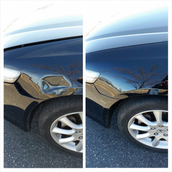 Paintless Dent Removal Shopping Cart Damage