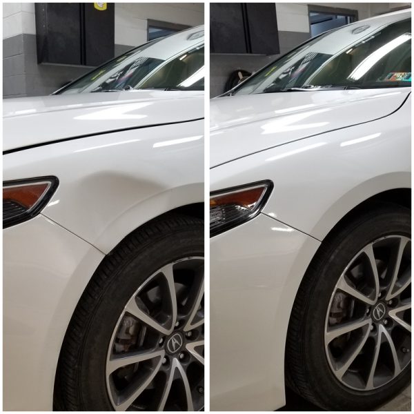 paintless dent repair before and after